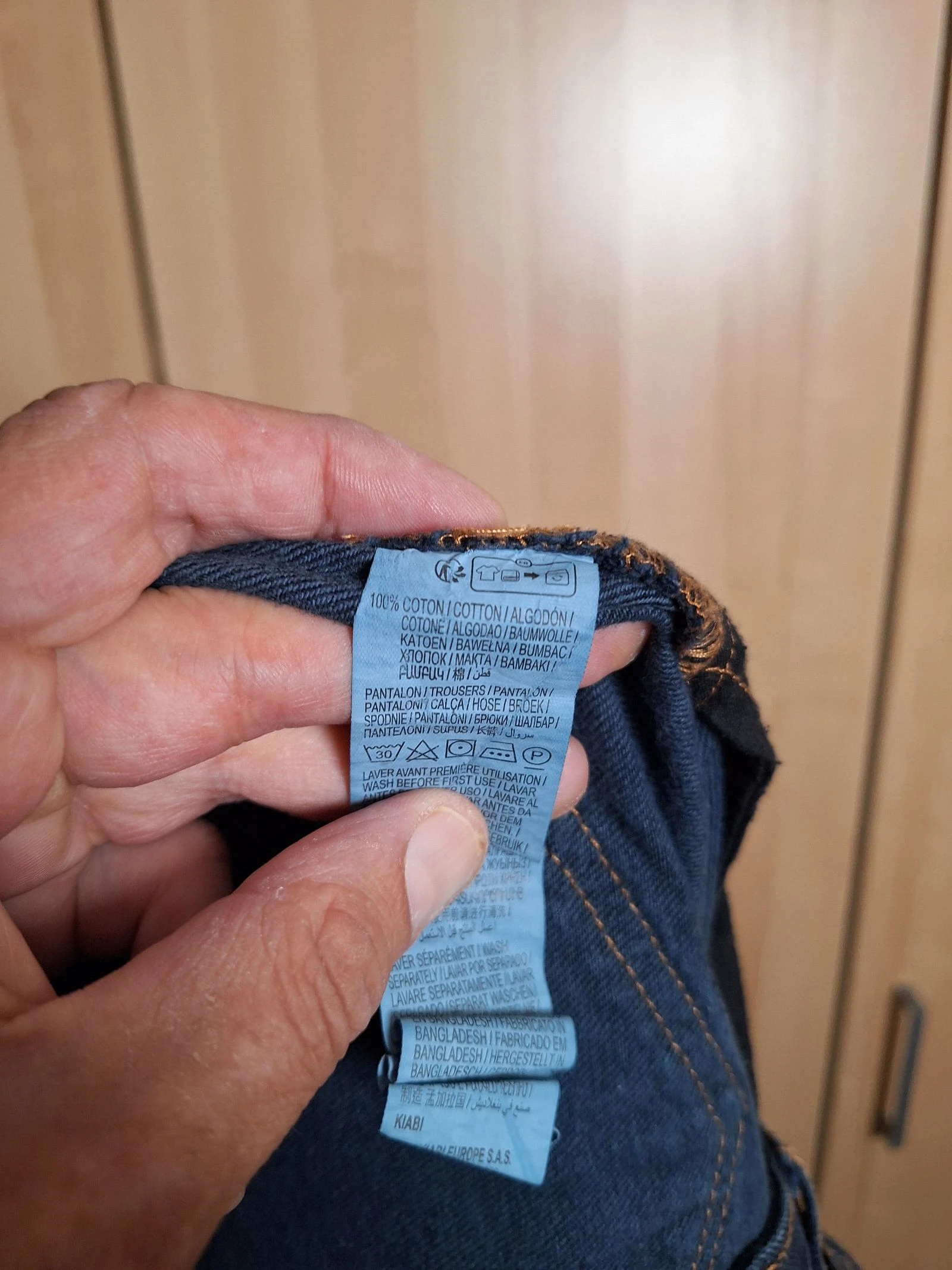 Jeans masculino kiabi regular azul cru tamanho 46 – photo 5